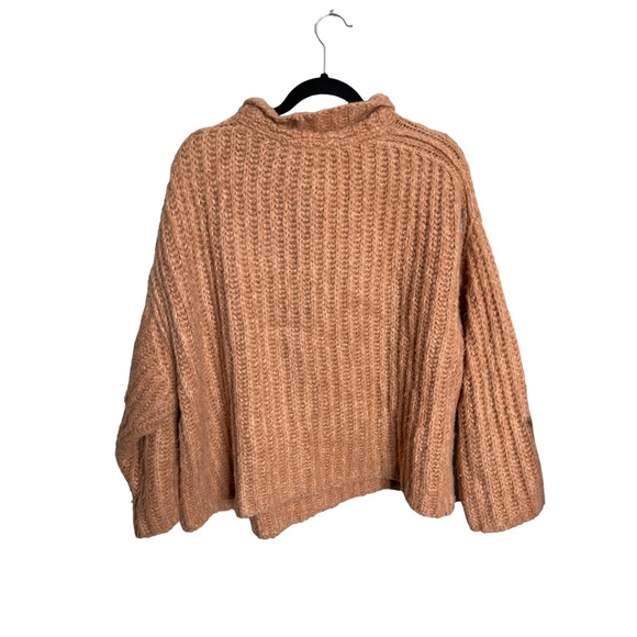 Free People Cropped Chunky Knit Turtleneck Sweater - Picture 3 of 3